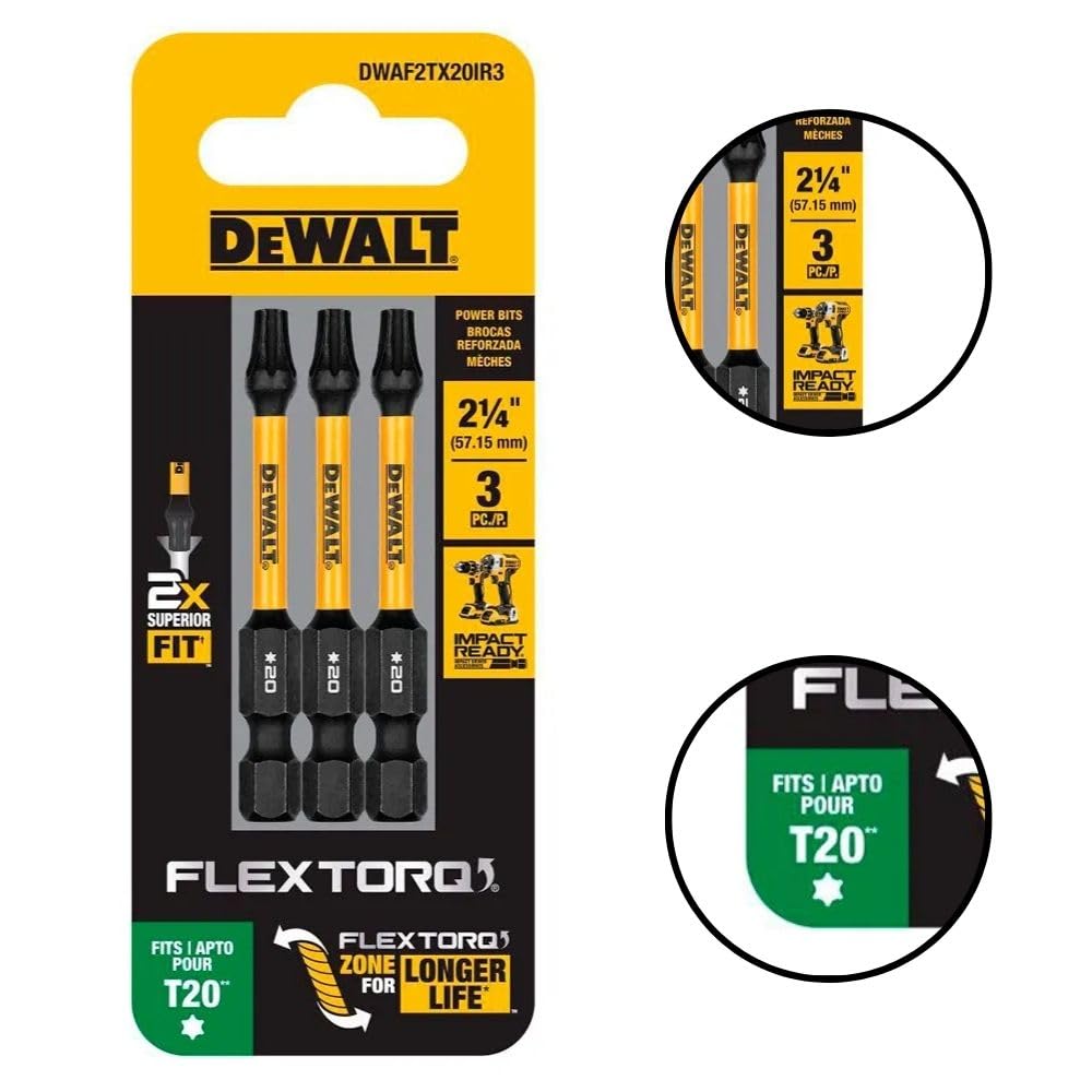 Amazon.com: 2.25IN TORX T20 IMPACT READY 3PK : Tools & Home